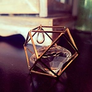 Caged Diamond Pendant